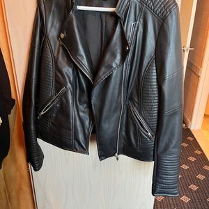 faux leather jacket